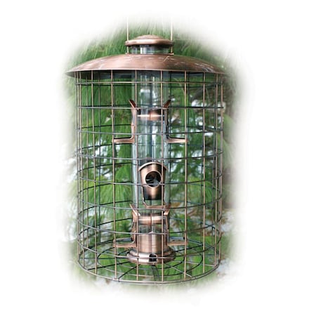 Fancy Feline COPCAGE6S Coppertop Caged 6-Port Seed Feeder FA3274245